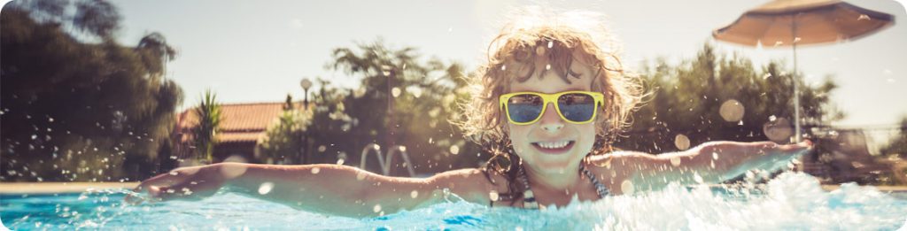 little girl enjoying the water