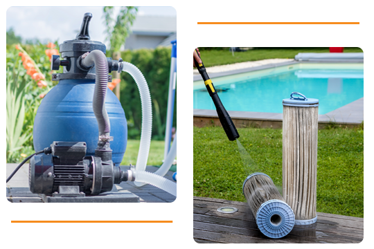 pool filter and sand filter